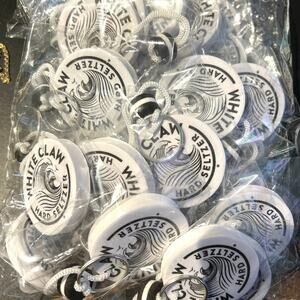 LOT OF 25 WHITE CLAW KEYCHAINS FOB COLLECTIBLE WHITE CLAW FANS FOAM FLOATS NEW